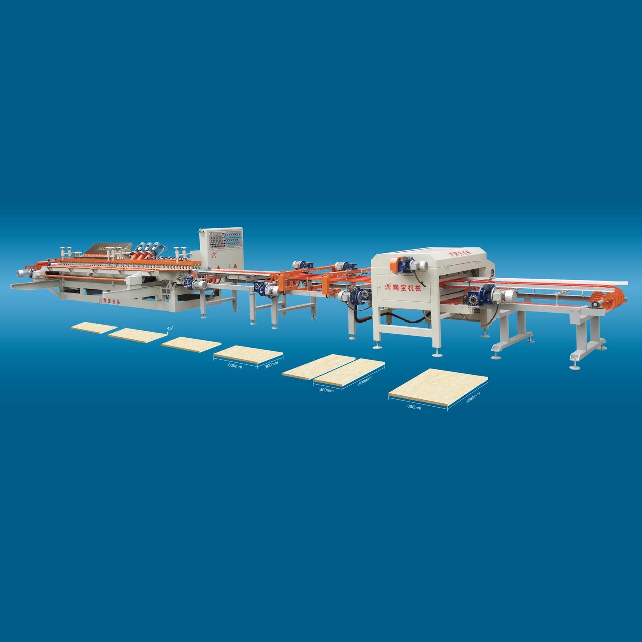 YKEDB45 Automatic 1-to-2 Single-Side 45° Production Line
