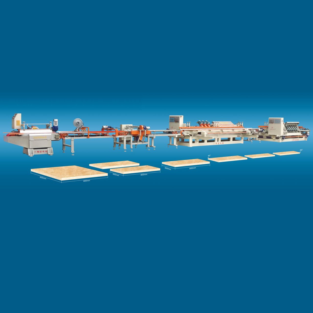 YKESB45 Automatic 1-to-2 Double-Side 45° Production Line